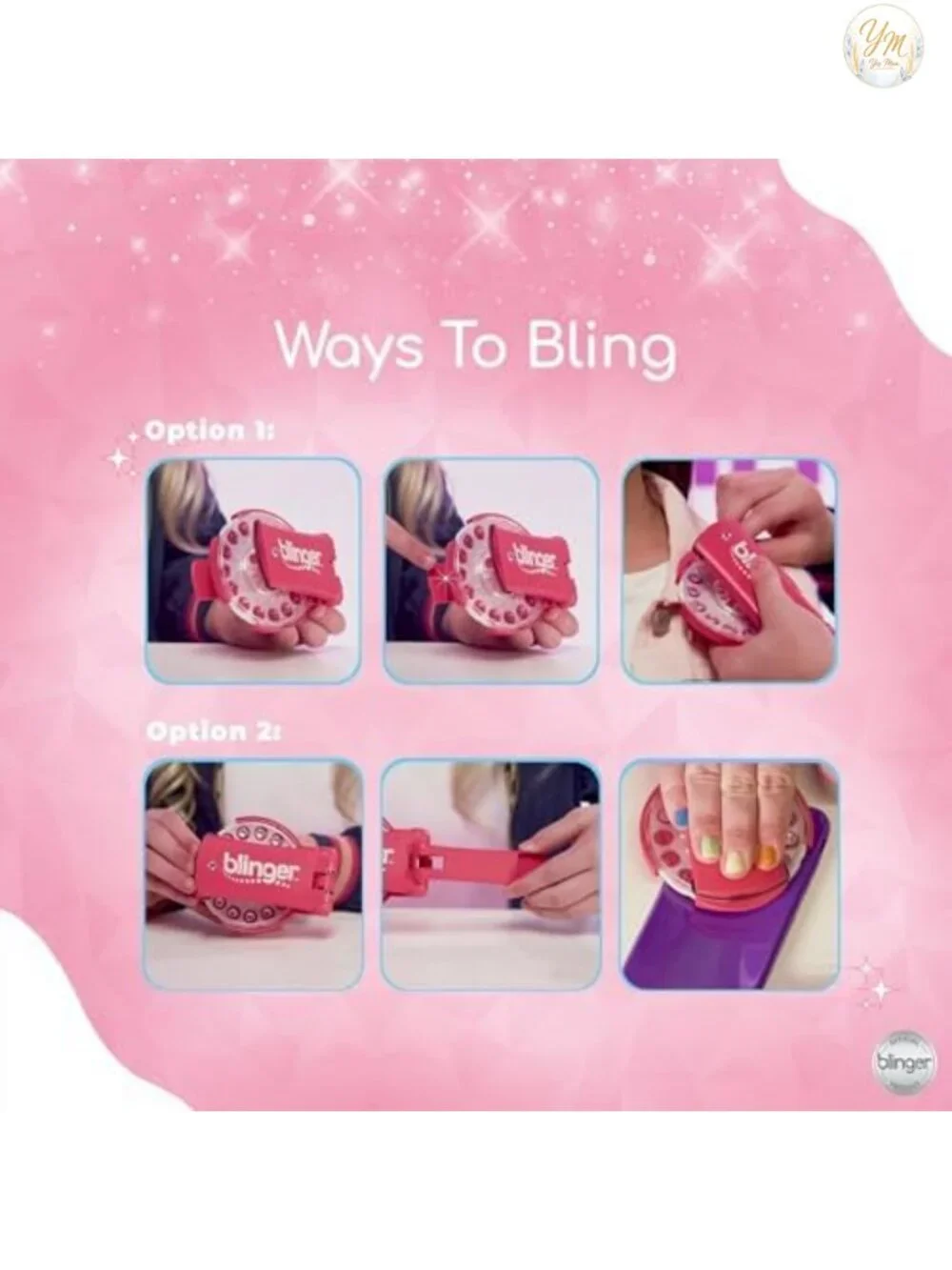 Rhinestone Gem Stamper Hair Decorating Tool with 75 Crystals for Girls